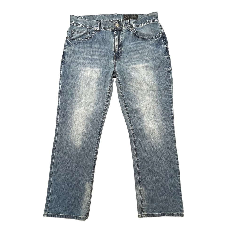 T.K. Axel Blue Slim Straight Harwinton Denim Jeans Mens 36x30